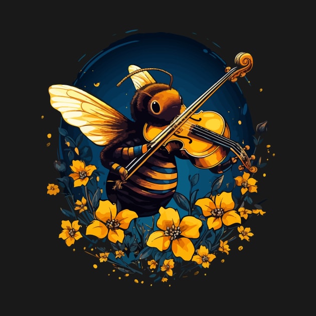 Bee Playing Violin by JH Mart