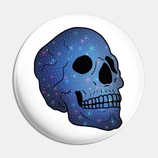 Galaxy Skull - Blue Pin