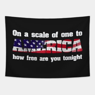 On A Scale Of One To AMERICA How Free Are You Tonight Tapestry