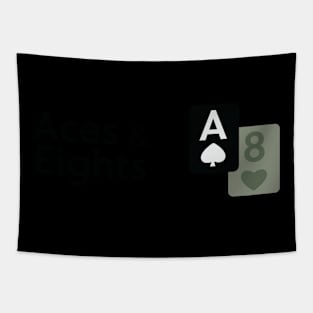 aces and eights OD green Tapestry