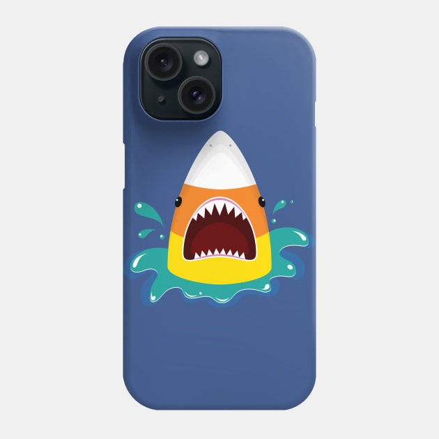Halloween Candy Corn Shark Phone Case by cottoncanvas