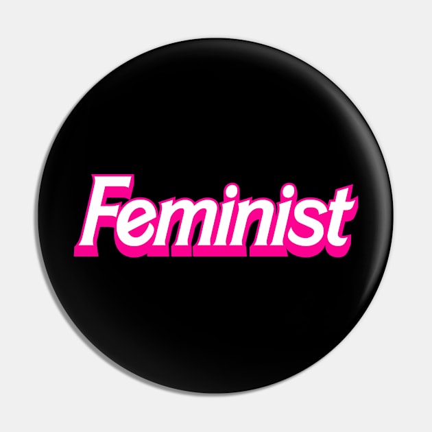 Feminist Logo Parody Gift For Girls Pin by BoggsNicolas