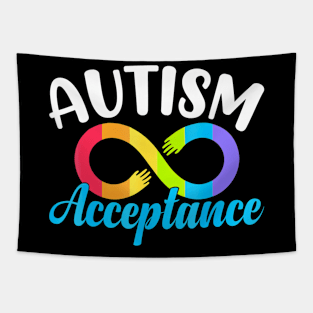 Autism Awareness Autism Red Instead Infinity Acceptance Tapestry