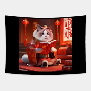 Chinese Zodiac Cat Tapestry