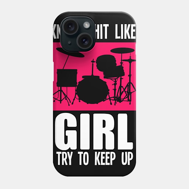 Womens Drummers Drumming Gift Print Girls Drums Drummer Print Phone Case by Linco