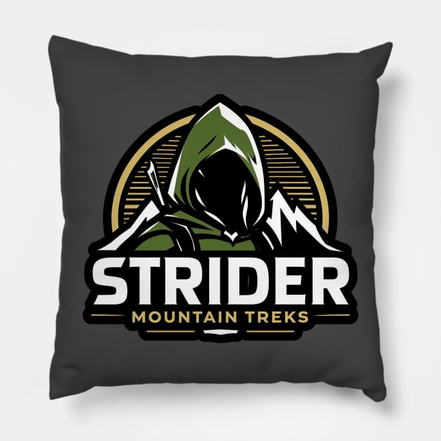 Strider Mountain Treks - Hiking - Fantasy Pillow by Fenay-Designs