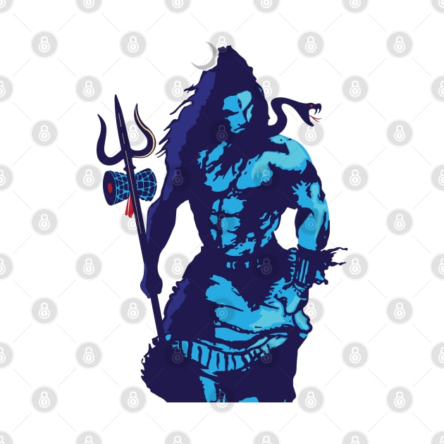 Lord Shiva Art Angry Trishul Mahadev Maha Shivratri by alltheprints