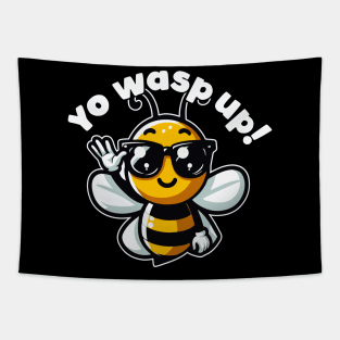 Yo Wasp Up Funny Pun Tapestry