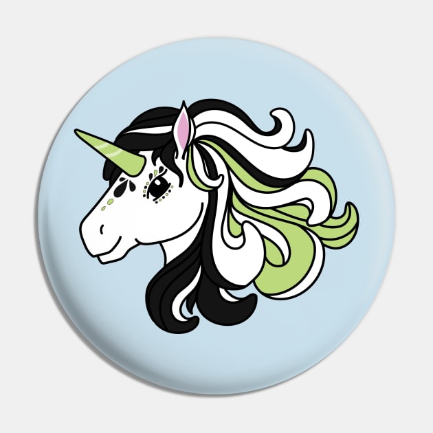 Rainbow Unicorn, Agender Pride Pin by FairyNerdy