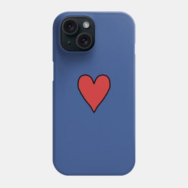 Small Red Heart of Love Phone Case by ellenhenryart