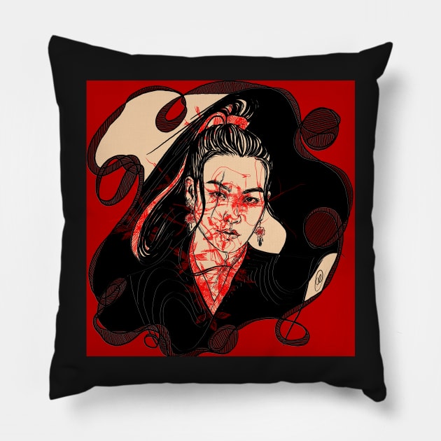 Suga - Wei Wuxian/Daechwita inspired fanart drawing Pillow by dangerbeforeyou