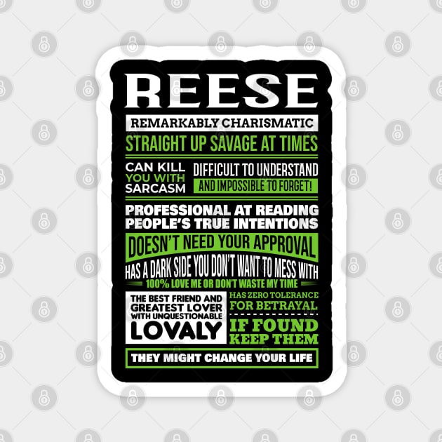 Reese Magnet by Ban Guns Not Books- Typography fullcolor