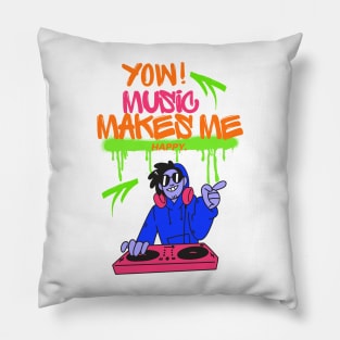 Disc Jockey On Music Pillow