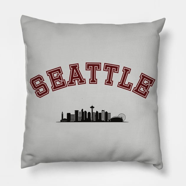 Seattle Skyline Pillow by High Altitude