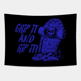 Grip it and Rip it! - blue Tapestry