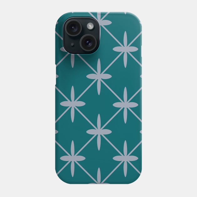 Blue and White Checkered Textile Phone Case by Vinit53