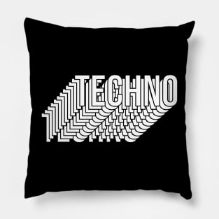 techno logo design Pillow