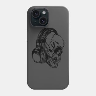 Skull Headphones Distressed Phone Case