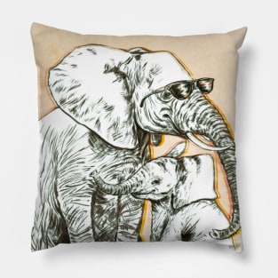 Rocking Elephants Pillow