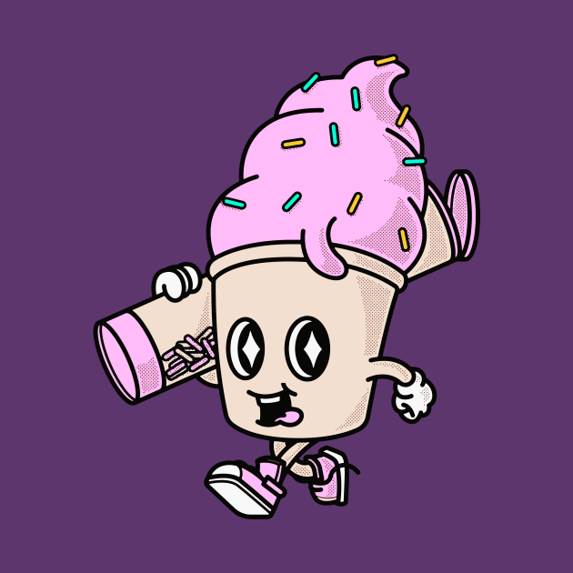 Retro Ice Cream with Sprinkles by SLAG_Creative