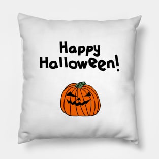 Halloween Horror Greeting Happy Halloween Pumpkin Pillow