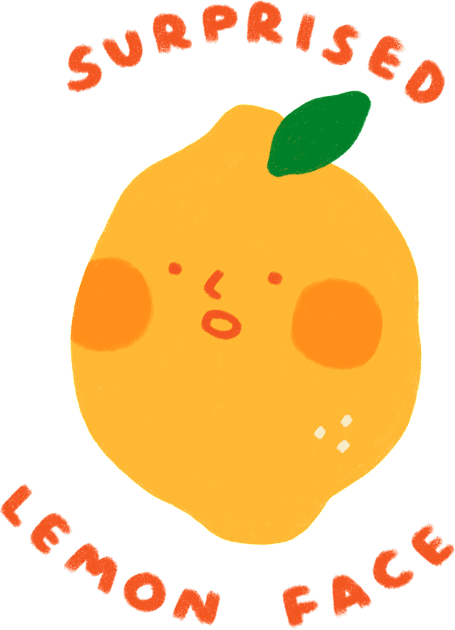 Surprised Lemon Face Kids T-Shirt by sinyipan