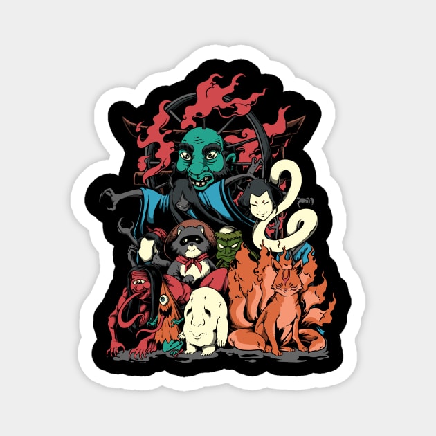 Japanese yokai Magnet by Alien Version