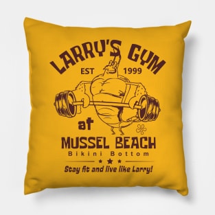 Larry's Gym At Mussel Beach Pillow