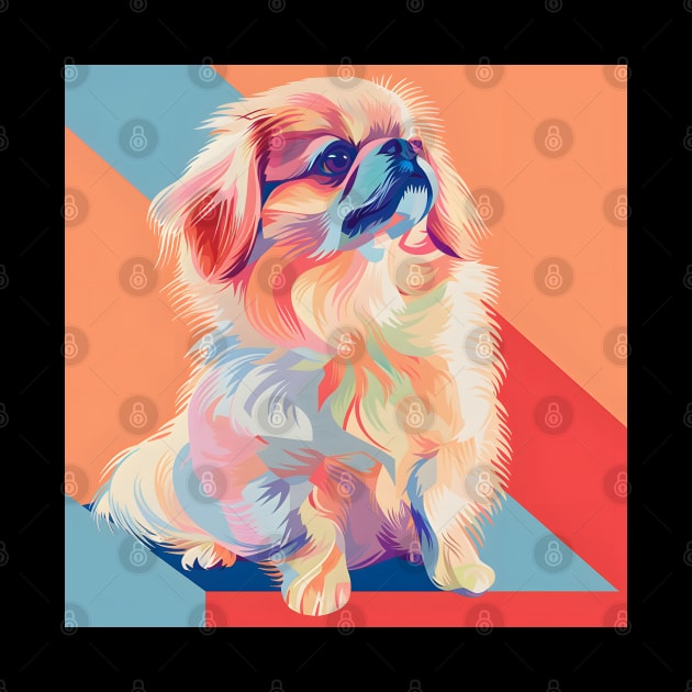 70s Pekingese Vibes: Pastel Pup Parade by NatashaCuteShop