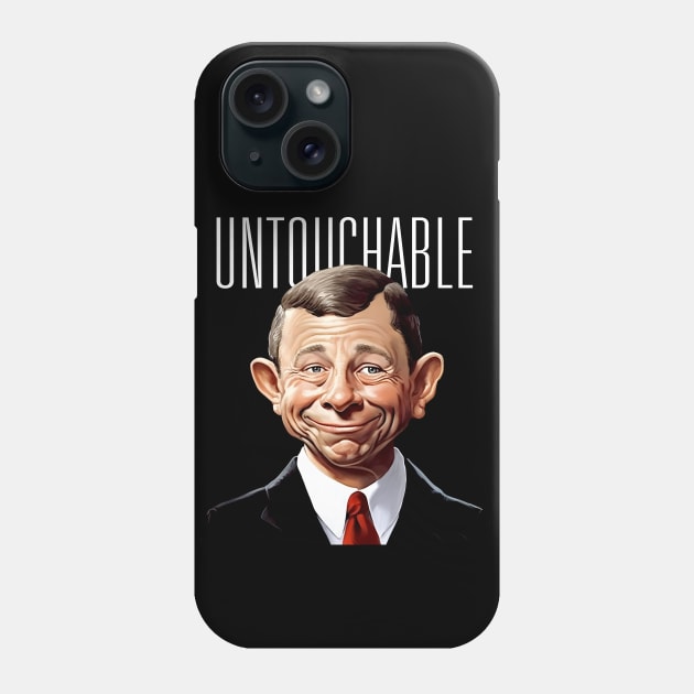 Chief Justice John Roberts: Refusing to Speak to the American People on a Dark Background Phone Case by Puff Sumo