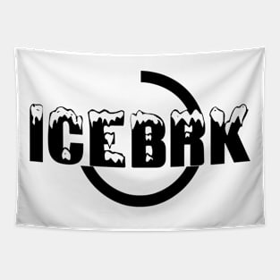 IceBrk Logo (Black) Tapestry