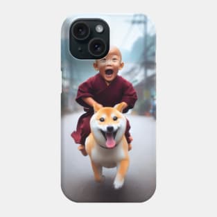 dog racing monk Phone Case