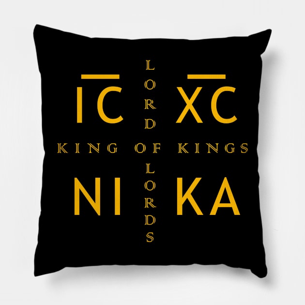 IC XC NIKA (King of Kings, Lord of Lords) Pillow by NovelKind