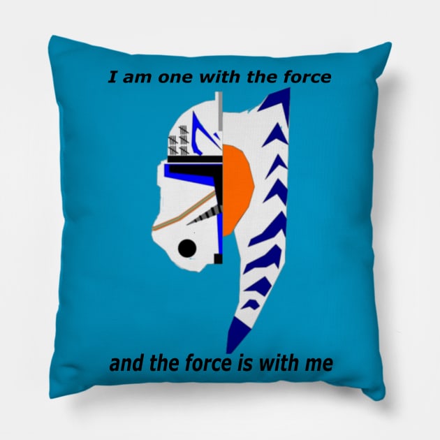 I am one with the force and the force is with me Pillow by Magandsons