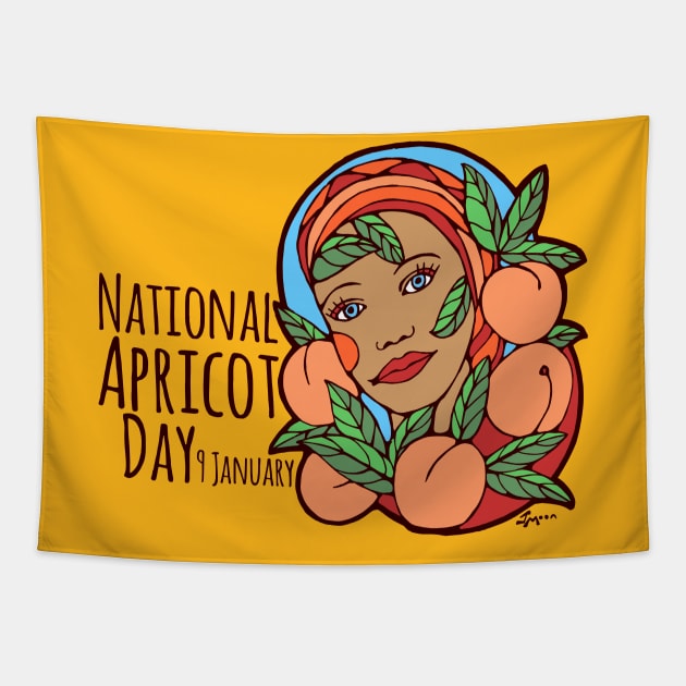 National Apricot Day 9 January Tapestry by Julia Moon