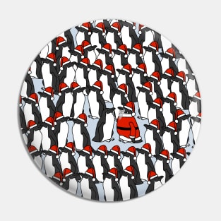 Awkward Christmas Party for Santa Penguins Pin