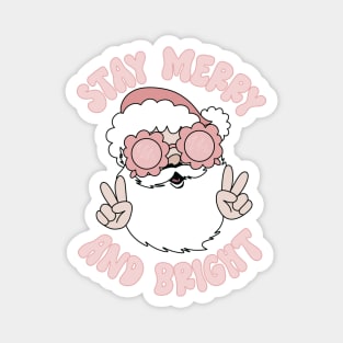 Stay merry & bright santa Magnet