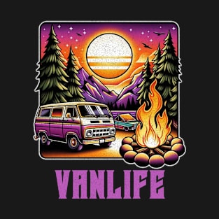 Vanlife sunset purples T-Shirt