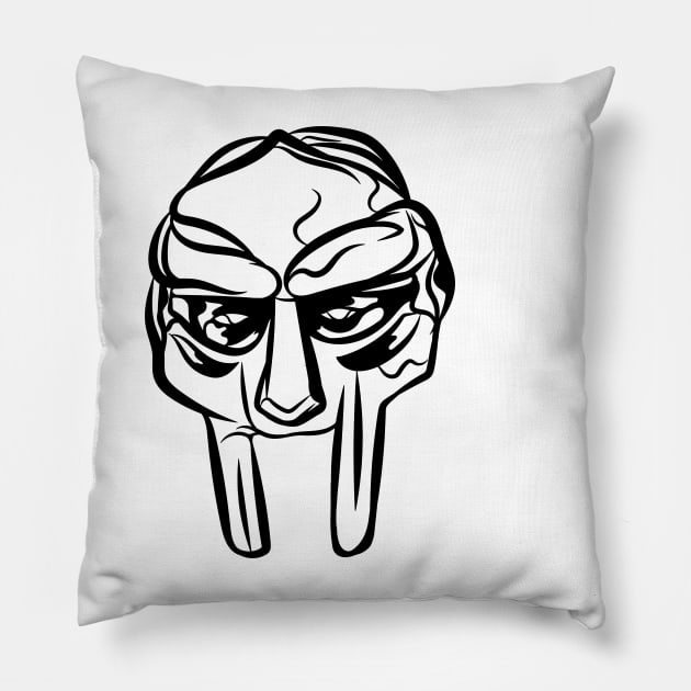 MF DOOM Pillow by justblackdesign