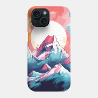 Mountain range illustration Phone Case