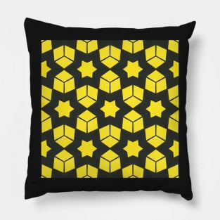 Black and Yellow Honey Bee Colors Pattern 4 Pillow