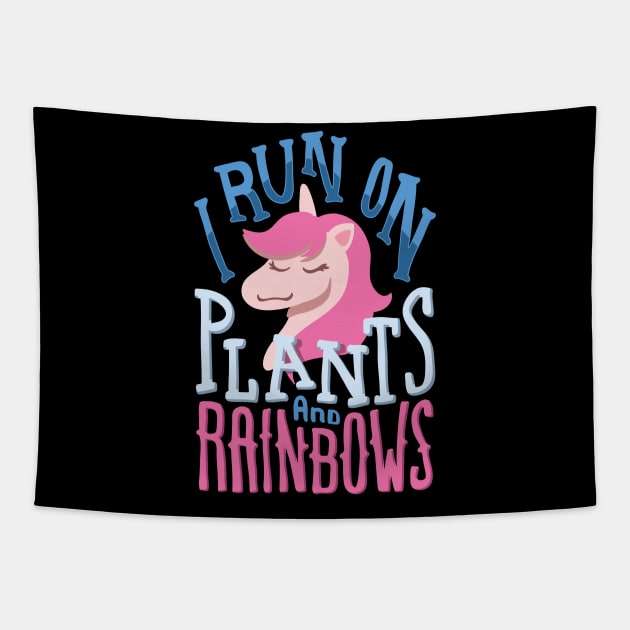 Funny Vegan Shirts I vegetarian unicorn gift Tapestry by biNutz
