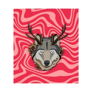 The Antlered Wolf x Summer - Bloom (Background Version) T-Shirt