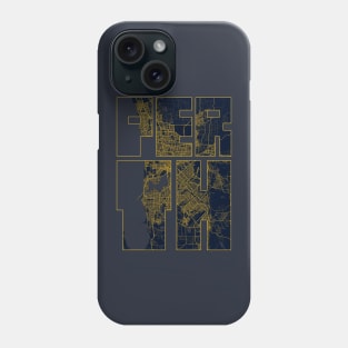 Perth, Australia City Map Typography - Gold Art Deco Phone Case