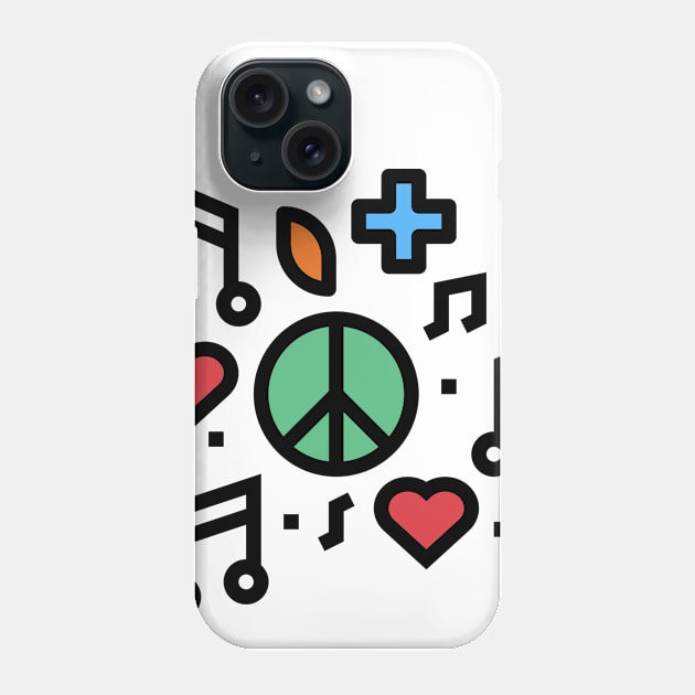 Music Icons art Phone Case by ABCSHOPDESIGN