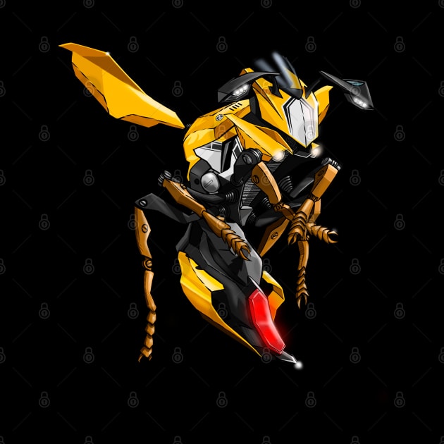 Yamaha R1 Wasp Yellow by MOTORIND