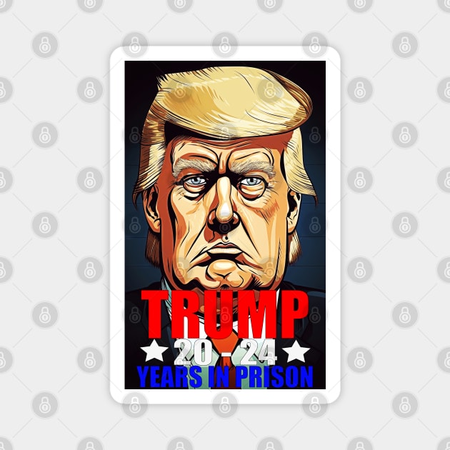 Donald Trump Mugshot Magnet by AfroMatic