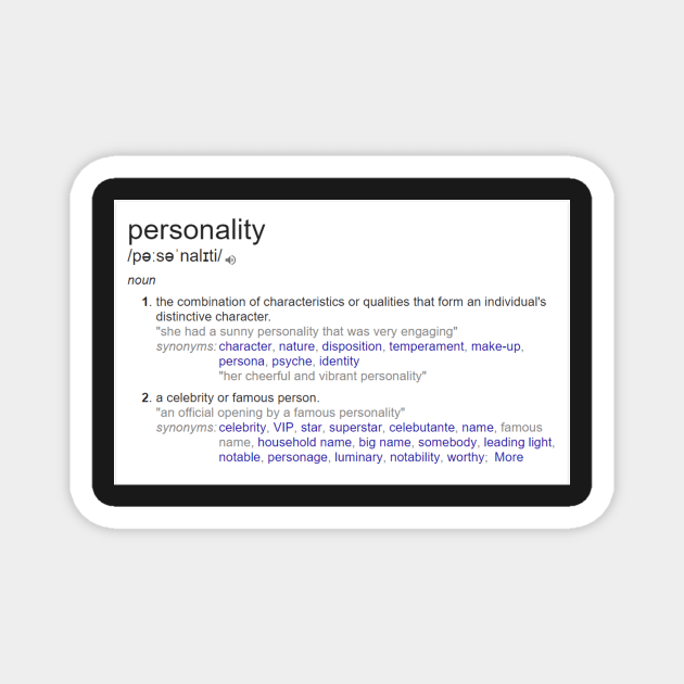 What is personality ? Magnet by fantastic-designs