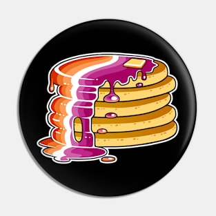 Lesbian Pride Pancakes LGBT Pin