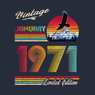 January 1971 Birthday T-Shirt